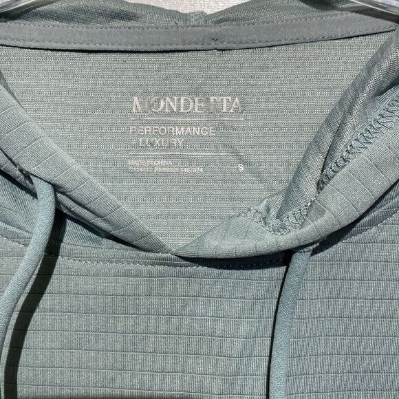 Mondetta Women's Green Performance Luxury Hooded Workout Top Size Small - Picture 4 of 10